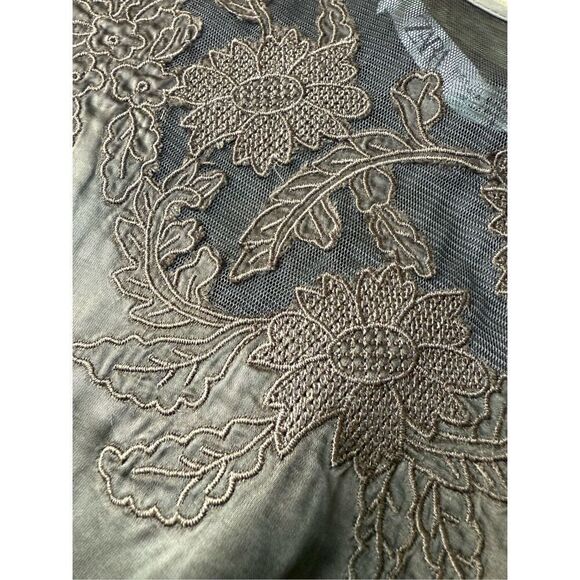 ZARA Limited Edition Chocolate Brown Embroidered Camisole Size S - Picture 9 of 12